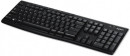 Клавиатура беспроводная Logitech K270 USB черный серый3