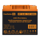 Аккумуляторная батарея ExeGate HR 12-40 (12V 40Ah, под болт М6)2