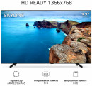 Телевизор 32" Skyline 32YST6570 черный 1366x768 60 Гц Smart TV Wi-Fi Bluetooth 3 х HDMI 2 х USB RJ-45 Bluetooth4