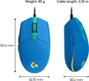 Мышь проводная Logitech G203 синий USB2