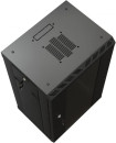 Hyperline TDB-6U-GP-RAL9004 Шкаф настенный 10&#039;&#039;, 6U, 366,5х390х300, уст. размер 254 мм, со стеклянной дверью, открывающиеся стенки, возможность установки вентилятора, цвет черный (RAL 9004) (собранный)6