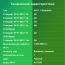 Сетевой адаптер Wi-Fi + Bluetooth Digma DWA-BT5-AC1300E AC1300 USB 3.0 (ант.внеш.съем) 1ант. (упак.:1шт)4