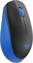 Мышь беспроводная Logitech M191 чёрный голубой USB + радиоканал3