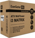 Корпус Miditower ExeGate i3 MATRIX-PPH500 (ATX, БП 500PPH 80+Bronze 12см, 2*USB+1*USB3.0, HD аудио, черный, 2 вент. 18см с RGB подсветкой, пылевые фильтры, передняя и боковая панели - закаленное стекло)7