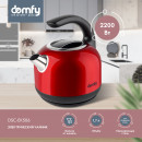 Чайник электрический Domfy DSC-EK506 1.7л. 2200Вт красный/черный (корпус: нержавеющая сталь)8