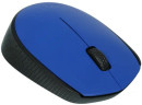 Мышь беспроводная Logitech M170 чёрный синий USB + радиоканал3