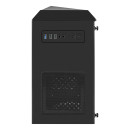 Корпус Minitower ExeGate Mistery R2-NPX400 (mATX, БП 400NPX с вент. 12 см, 2*USB+1*USB3.0, аудио, черный, 1 вент. 12см с RGB подсветкой и полоса на передней панели, боковая панель - закаленное стекло)3