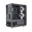 Корпус Minitower ExeGate Mistery R3-NPX500 (mATX, БП 500NPX с вент. 12 см, 2*USB+1*USB3.0, аудио, черный, 4 вент. 12см с RGB подсветкой, боковая панель - закаленное стекло)2