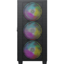 Компьютерный корпус, без блока питания mATX/ Gamemax Aero Mini mATX case, black, w/o PSU, w/1xUSB3.0+1xUSB2.0, w/3x12cm ARGB front fans GMX-12-Rainbow-D), w/1x12cm ARGB rear fan (GMX-12-Rainbow-D)2