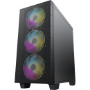 Компьютерный корпус, без блока питания mATX/ Gamemax Aero Mini mATX case, black, w/o PSU, w/1xUSB3.0+1xUSB2.0, w/3x12cm ARGB front fans GMX-12-Rainbow-D), w/1x12cm ARGB rear fan (GMX-12-Rainbow-D)3