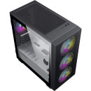 Компьютерный корпус, без блока питания mATX/ Gamemax Aero Mini mATX case, black, w/o PSU, w/1xUSB3.0+1xUSB2.0, w/3x12cm ARGB front fans GMX-12-Rainbow-D), w/1x12cm ARGB rear fan (GMX-12-Rainbow-D)4