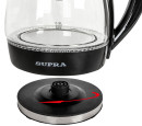 Чайник электрический Supra KES-1855G 1500 Вт чёрный прозрачный 1.8 л стекло2