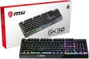 Gaming Keyboard MSI VIGOR GK30, Wired, Mechanical-like plunger switches. 6 zones RGB lighting with several lighting effects.  Anti-ghosting Capability. Water Resistant (spill-proof), Black3