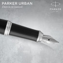 Ручка перьев. Parker Urban Core F309 (CW1931592) Muted Black CT F сталь нержавеющая подар.кор.5