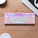 Клавиатура проводная Defender FIZZ USB белый розовый2