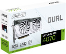 Видеокарта ASUS nVidia GeForce RTX 4070 Dual White OC PCI-E 12288Mb GDDR6X 192 Bit Retail DUAL-RTX4070-O12G-WHITE5