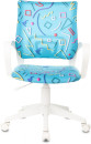 Кресло детское Бюрократ BUROKIDS 1 W голубой Sticks 06 крестов. пластик пластик белый2