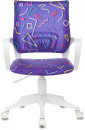 Кресло детское Бюрократ BUROKIDS 1 W фиолетовый Sticks 08 крестов. пластик пластик белый2