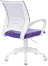 Кресло детское Бюрократ BUROKIDS 1 W фиолетовый Sticks 08 крестов. пластик пластик белый4