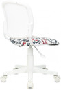 Кресло детское Бюрократ CH-W296NX белый TW-15 сиденье мультиколор красные губы сетка/ткань крестов. пластик пластик белый4