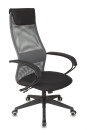 Кресло руководителя Бюрократ CH-607 темно-серый TW-04 сиденье черный Neo Black сетка/ткань с подголов. крестов. пластик4