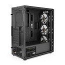 Корпус Miditower ExeGate EVO-9202-NPX500 (ATX, БП 500NPX с вент. 12 см, с окном, 1*USB+1*USB3.0, аудио, 3 вент. 12см с RGB подсветкой)3