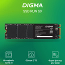 Накопитель SSD Digma SATA III 2Tb DGSR1002TS93T Run S9 M.2 22807