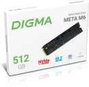 Накопитель SSD Digma PCI-E 4.0 x4 512Gb DGSM4512GM63T Meta M6 M.2 22803