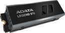 Твердотельный накопитель/ ADATA SSD LEGEND 970, 1000GB, M.2(22x80mm), NVMe 2.0, PCIe 5.0 x4, 3D NAND, R/W 9500/8500MB/s, IOPs 1 300 000/1 400 000, TBW 700, DWPD 0.38, with Heat Sink (5 лет)7