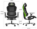 Кресло для геймеров Eureka TYPHON Call of Duty чёрный зеленый5