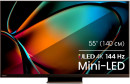 Телевизор Mini LED 55" Hisense 55U8KQ серый 3840x2160 120 Гц Smart TV Wi-Fi Bluetooth 2 х USB RJ-45 Bluetooth 4 х HDMI2
