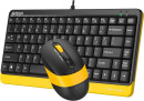 Клавиатура + мышь A4Tech Fstyler F1110 клав:черный/желтый мышь:черный/желтый USB Multimedia (F1110 BUMBLEBEE)3