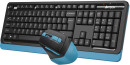 Клавиатура + мышь A4Tech Fstyler FG1035 клав:черный/синий мышь:черный/синий USB беспроводная Multimedia (FG1035 NAVY BLUE)3