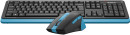 Клавиатура + мышь A4Tech Fstyler FG1035 клав:черный/синий мышь:черный/синий USB беспроводная Multimedia (FG1035 NAVY BLUE)4