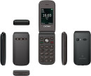 Мобильный телефон Digma VOX FS241 128Mb 0.048 черный раскладной 3G 4G 2Sim 2.44" 240x320 0.3Mpix GSM900/1800 microSD max128Gb3