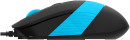 Мышь A4Tech Fstyler FM10S черный/голубой оптическая (1600dpi) silent USB (4but)4