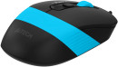 Мышь A4Tech Fstyler FM10S черный/голубой оптическая (1600dpi) silent USB (4but)5