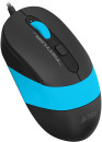 Мышь A4Tech Fstyler FM10S черный/голубой оптическая (1600dpi) silent USB (4but)7