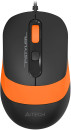 Мышь A4Tech Fstyler FM10S черный/оранжевый оптическая (1600dpi) silent USB (4but)