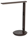 ЭРА Б0057201 Настольный светильник NLED-505-10W-BR светодиодный коричн,  выбор цвет температуры, три уровня яркости, многофункциональный дисплей с функциями часов, будильника, календаря и термометра.