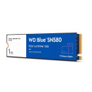 Твердотельный накопитель/ WD SSD Blue SN580 NVMe, 1000GB, M.2(22x80mm), NVMe, PCIe 3.0 x4, 3D TLC, R/W 3500/3000MB/s, IOPs 460 000/450 000, TBW 600, DWPD 0.3 (12 мес.)2