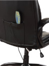 Кресло офисное BRABIX "Bliss MS-004", 6 массажных модулей, экокожа, черное, 5325223