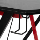 Стол игровой Оклик 521G столешница МДФ черный каркас красный 110х60см9