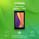 Планшет Digma Optima 7258C 4G T310 (2.0) 4C RAM2Gb ROM32Gb 7" IPS 1024x600 3G 4G Android 12 черный 2Mpix 2Mpix BT GPS WiFi Touch microSD 128Gb 4000mAh5