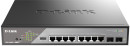 D-Link Smart L2 Surveillance Switch 8х1000Base-T PoE 802.3bt 90W, 2x1000Base-X SFP, PoE Budget 242W, Long-range PoE up to 250m
