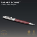 Ручка шариков. Parker Sonnet Premium K537 (CW2119783) Metal Red CT M черн. черн. подар.кор.3