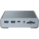 16in1 type c multiport docking, with USB C cables +65W AC power adapter , support all  USB3.2 GEN1/USB 3.2 GEN2 computer(computer type c support PD/DP) in Space grey colorsize 120*109*36mm, 265.4g