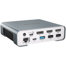 16in1 type c multiport docking, with USB C cables +65W AC power adapter , support all  USB3.2 GEN1/USB 3.2 GEN2 computer(computer type c support PD/DP) in Space grey colorsize 120*109*36mm, 265.4g3
