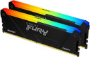 Оперативная память для компьютера 16Gb (2x8Gb) PC4-28800 3600MHz DDR4 DIMM CL17 Kingston Fury Beast RGB KF436C17BB2AK2/162