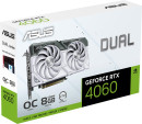 Видеокарта Asus PCI-E 4.0 DUAL-RTX4060-O8G-WHITE NVIDIA GeForce RTX 4060 8Gb 128bit GDDR6 2505/17000 HDMIx1 DPx3 HDCP Ret9